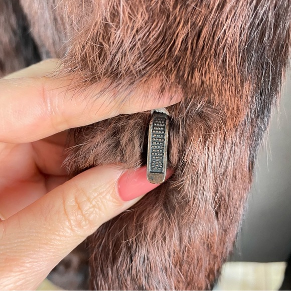 Real fur brown winter Coat Jacket large rabbit women’s - Picture 12 of 12